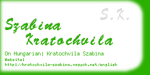 szabina kratochvila business card